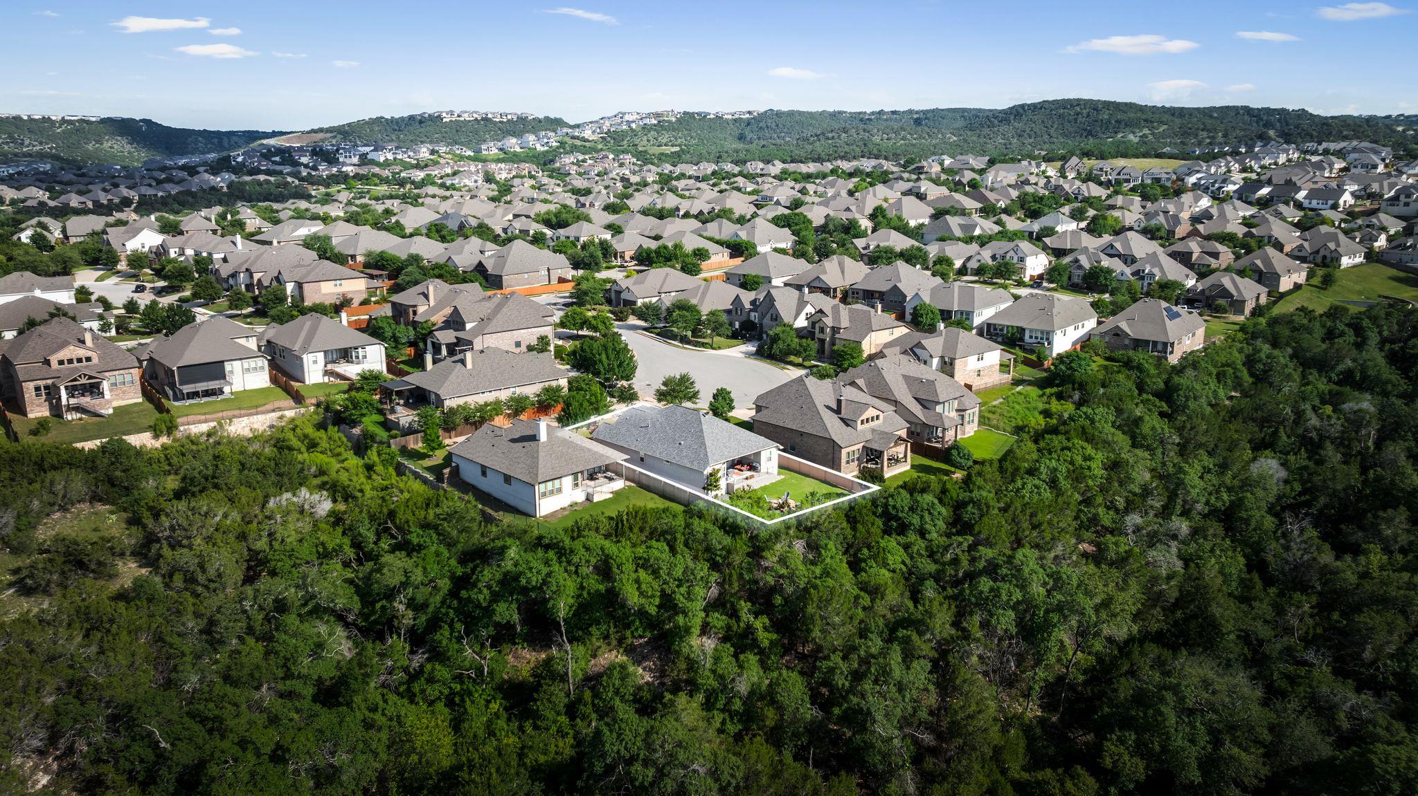 Greenbelt with canyon view