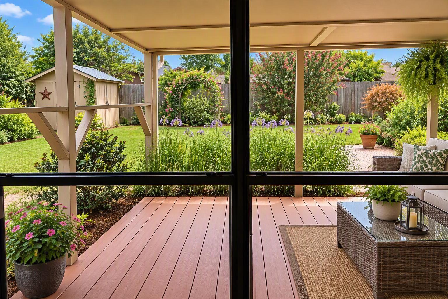 Imagine this view of the back gardens from your dining/sitting area
