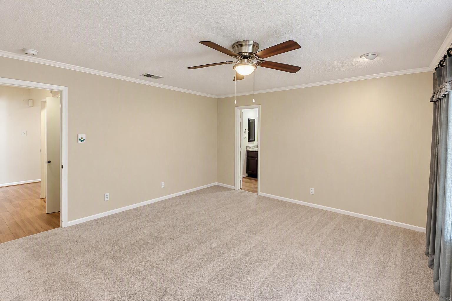 Spacious primary suite offers privacy from the other bedrooms a beautifully updated bathroom ensuite