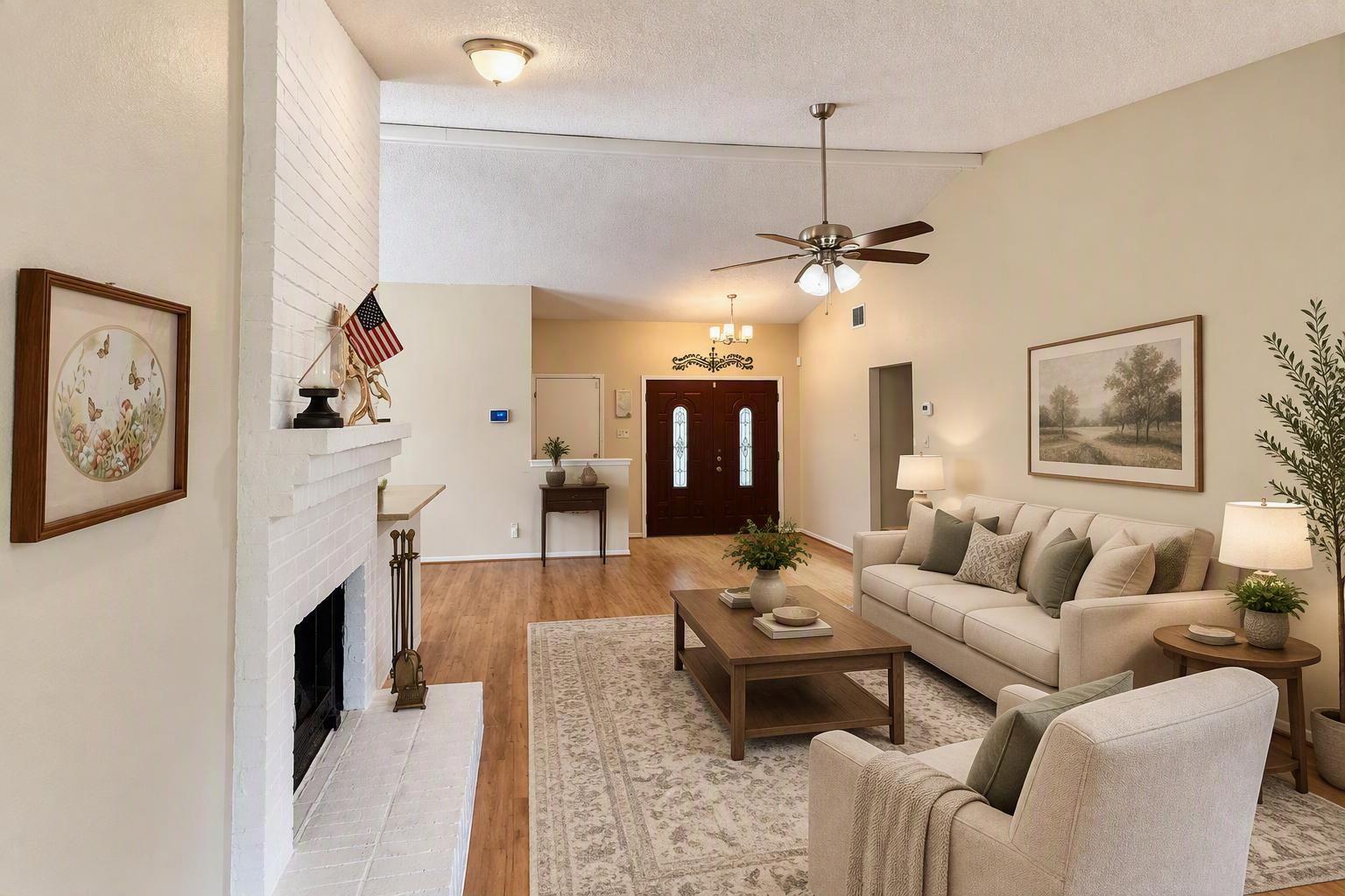 Room is virtually staged