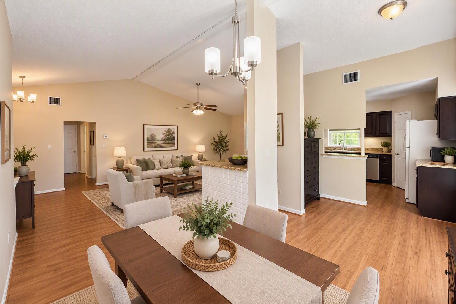 Dining is virtually staged