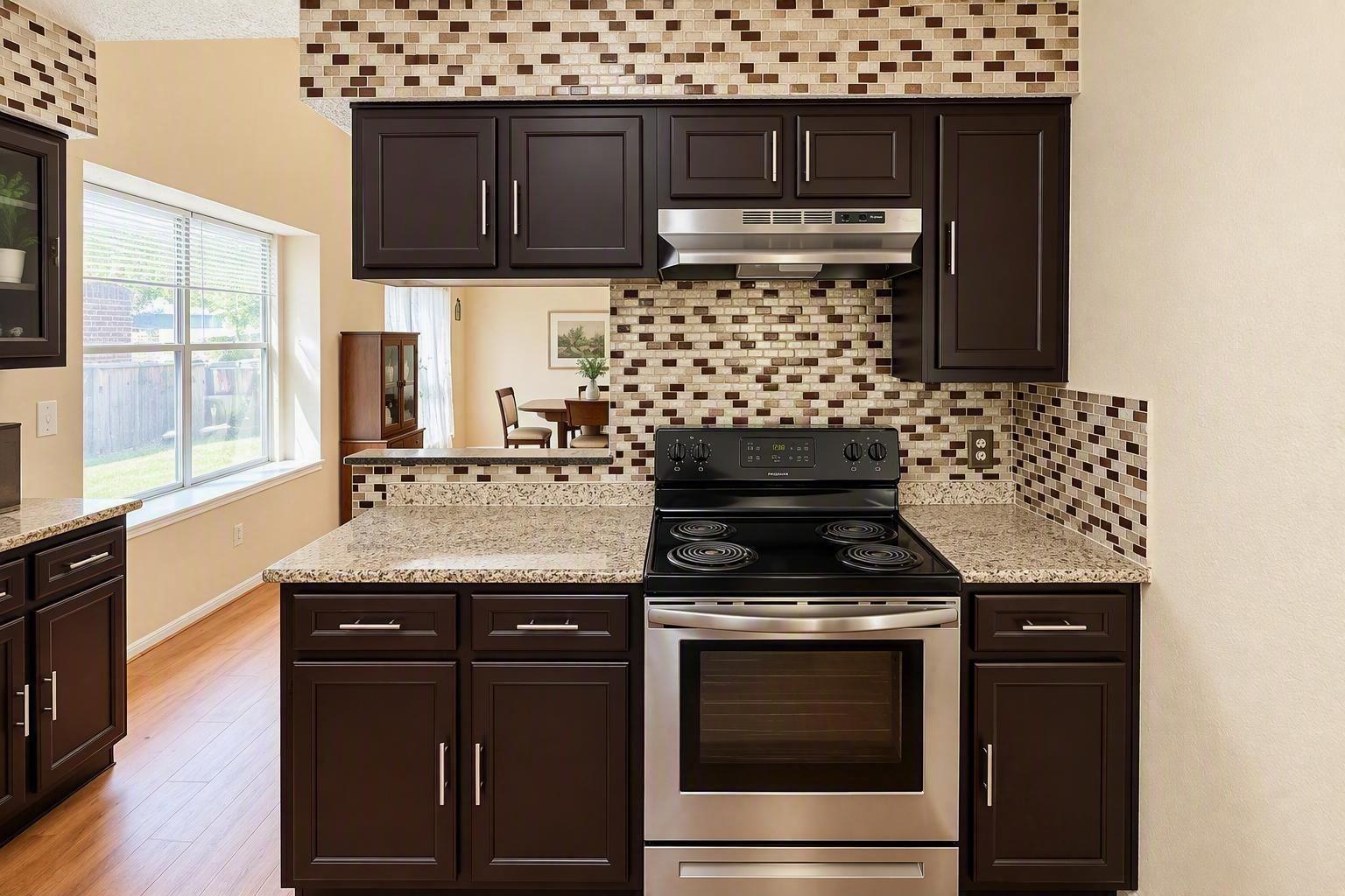 Free standing electric range and oven offers convection, baking, stove top and frying options with a true exhaust to pull heat and smoke our of the home.