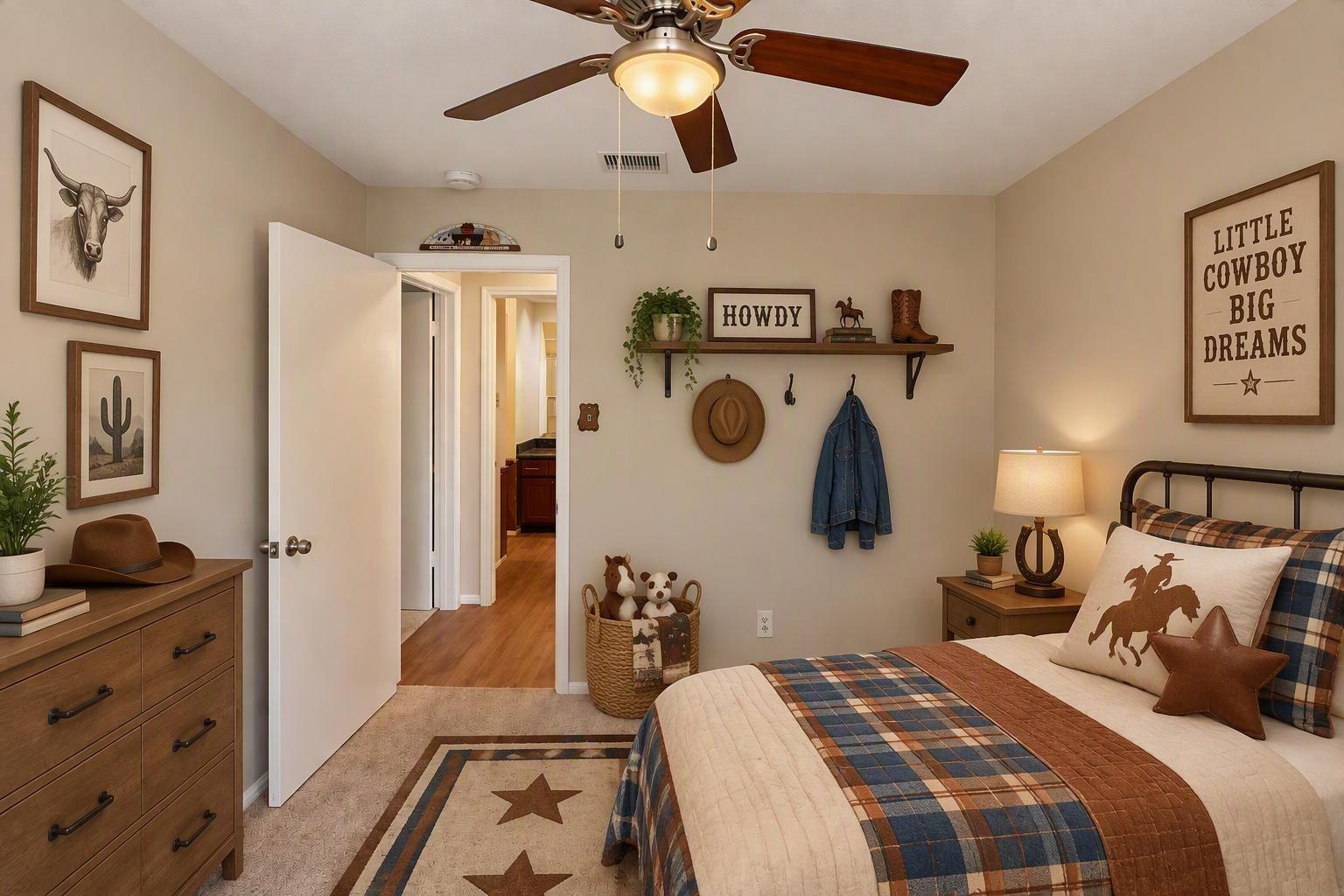 3rd bedroom is virtually staged
