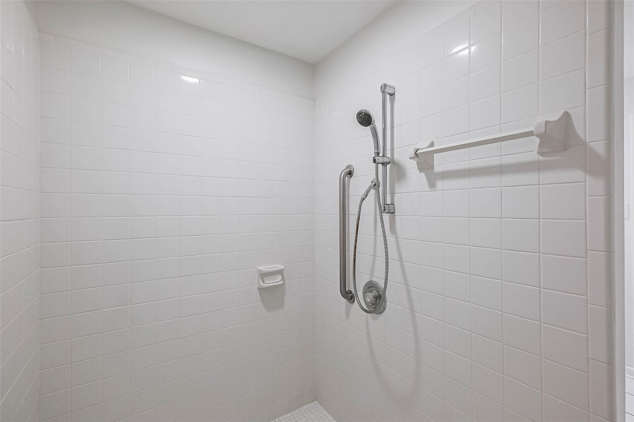 Shower is ADA compliant and is easy to access.